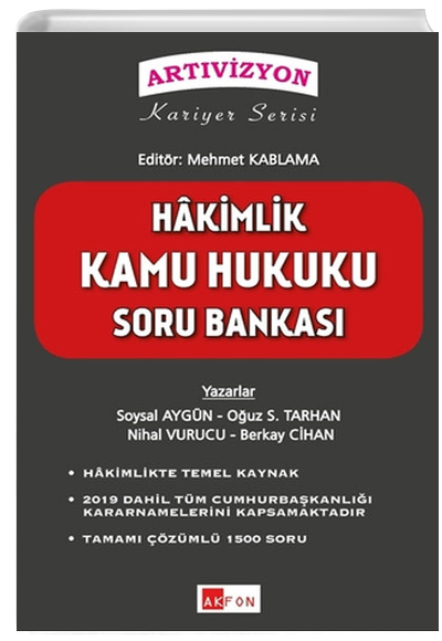 Hakimlik Kamu Hukuku Soru Bankas Akfon Yaynlar