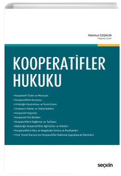 Kooperatifler Hukuku Mahmut Cokun Sekin Yaynevi