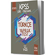 2020 KPSS Lise n Lisans Trke ek Kopar Yaprak Test Yeni Trend Yaynlar