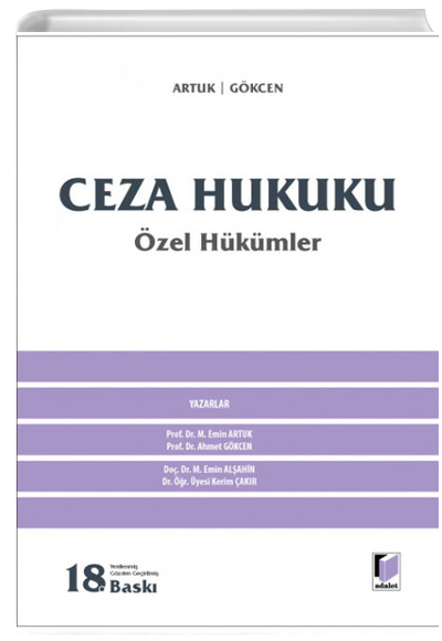 Ceza Hukuku zel Hkmler Adalet Yaynevi