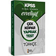 2020 KPSS Ortaretim n Lisans Evveliyat Genel Yetenek Trke ek Kopar Yaprak Test sem Yaynclk