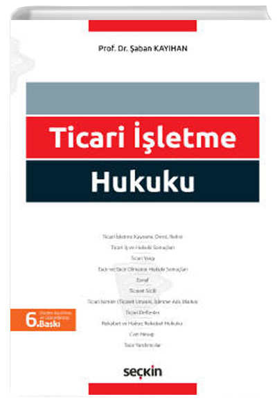 Ticari letme Hukuku aban Kayhan Sekin Yaynevi