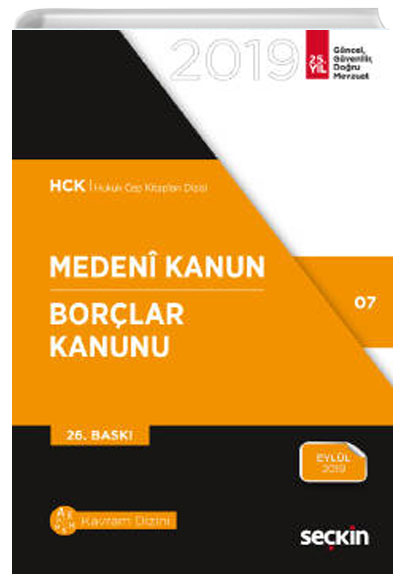 Medeni Kanun - Borlar Kanunu Remzi zmen Sekin Yaynevi