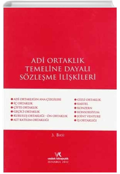 Adi Ortaklk Temeline Dayal Szleme likileri Nami Barlas Vedat Kitaplk