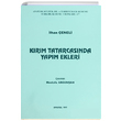 Krm Tatarcasnda Yapm Ekleri lhan eneli Trk Dil Kurumu Yaynlar