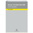Karay Trklerinin Dili Selma Glsevin Trk Dil Kurumu Yaynlar