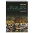 Sosyolojide Yntem ve Aratrma Teknikleri Hseyin Bal Sentez Yaynlar