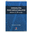 Osmanlda Fkh Usal Anlay Yusuf en Rabet Yaynlar
