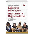 Eitim Ve Psikolojide Aratrma Ve Deerlendirme An Yaynclk