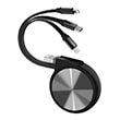 S01 Flexible 3 in 1 Usb Makaral Kablo Siyah Wiwu