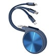 S01 Flexible 3 in 1 Usb Makaral Kablo Mavi Wiwu