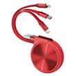 S01 Flexible 3 in 1 Usb Makaral Kablo Krmz Wiwu
