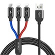 Lightning ve Micro Usb arj ve Veri Aktarm Kablosu YZ100 Dual Wiwu