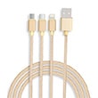 Usb arj ve Data Kablosu LX09 3 in 1 Gold Xipin