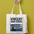 Van Gogh Yldzl Gece Bez anta B42 Book Tasarm