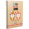 Love Spiralli Karton  Kapakl Defter A6-80 Yaprak izgili GP.3-6800000-2011 Gpta