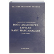 Cumhuriyet Dneminde Dou Anadoluya Yaplan Kamu Harcamalar (1946 - 1960) Sait Agn Atatrk Aratrma Merkezi