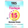 YKS TYT 1.Oturum Trke 15 Deneme Snav Palme Yaynevi