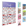 Candy Tel Dikili Ofset Plastik Kapak A4 80 Yaprak izgili Defter (6404) Gpta