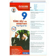 9.Snf Trk Dili ve Edebiyat Yaprak Test zdebir Yaynlar