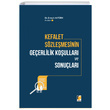Kefalet Szlemesinin Geerlilik Koullar ve Sonular Adalet Yaynevi