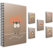 Jungle Out Spiralli Sert Kapak Defter 17x24 100 Yaprak Kareli (4238) Gpta