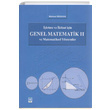 letme ve ktisat in Genel Matematik ve Matematiksel Yntemler 2 Ekin Basm Yayn