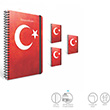 Sonsuza Kadar Spiralli Ofset Plastik Kapak Defter A6 80 Yaprak Kareli Standart (6490) Gpta
