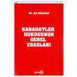 Kabahatler Hukukunun Genel Esaslar Beta Yaynevi