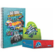 Hot Wheels Spiralli Karton Kapak A6 80 Yaprak izgili Defter (5395) Gpta