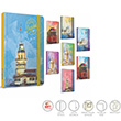 stanbul plik Dikili Sert Kapak Defter 9x14 120 Yaprak Kareli (3329) Gpta
