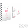 Magenta Spiralli Ofset Plastik Kapak Defter 19x26 80 Yaprak izgili (4181) Gpta
