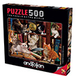 Anatolian Kediler ve Kitaplar 500 Para Puzzle