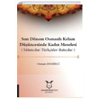 Son Dnem Osmanl Kelam Dncesinde Kadn Meselesi Akademisyen Kitabevi
