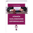 Hkmn Aklanmasnn Geri Braklmas Adalet Yaynevi