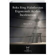 Boks Ring Halatlarnn Ergonomik Adan ncelenmesi Akademisyen Kitabevi