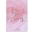 Marble Pembe Follow Your Dreams izgisiz Defter Elas Paper