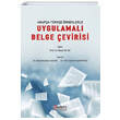 Arapa Trke rneklerle Uygulamal Belge evirisi Akdem Yaynlar