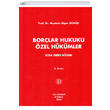 Borlar Hukuku zel Hkmler Ksa Ders Kitab Filiz Kitabevi