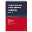 Cinsel Sularda spat Sorunu ve Yarglama Usul Sekin Yaynclk
