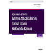 Amme Alacaklarnn Tahsil Usul Hakknda Kanun Sekin Yaynclk