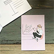 Kitap Okuyan Kzlar Kartpostal (KP194) Book Tasarm