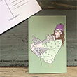 Kitap Okuyan Kzlar Kartpostal (KP189) Book Tasarm