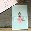 Kitap Okuyan Kzlar Kartpostal (KP183) Book Tasarm