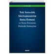 Tek Satclk Szlemesinin Sona Ermesi Sekin Yaynclk