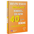 KPSS Eğitim Bilimleri Rehberlik ve Özel Eğitim 40 Deneme Çözümlü Beyin Eseri Yayınları