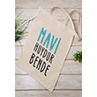 Mavi Huydur Bende Edip Cansever Bez anta (B10) Book Tasarm