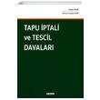 Tapu ptali ve Tescil Davalar Sekin Yaynclk