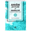 Ahkam Ayetleri ve Hadisleri Fkh Konularna Gre Tasnifi Sona Yaynlar