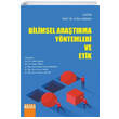 Bilimsel Aratrma Yntemleri ve Etik Detay Yaynclk